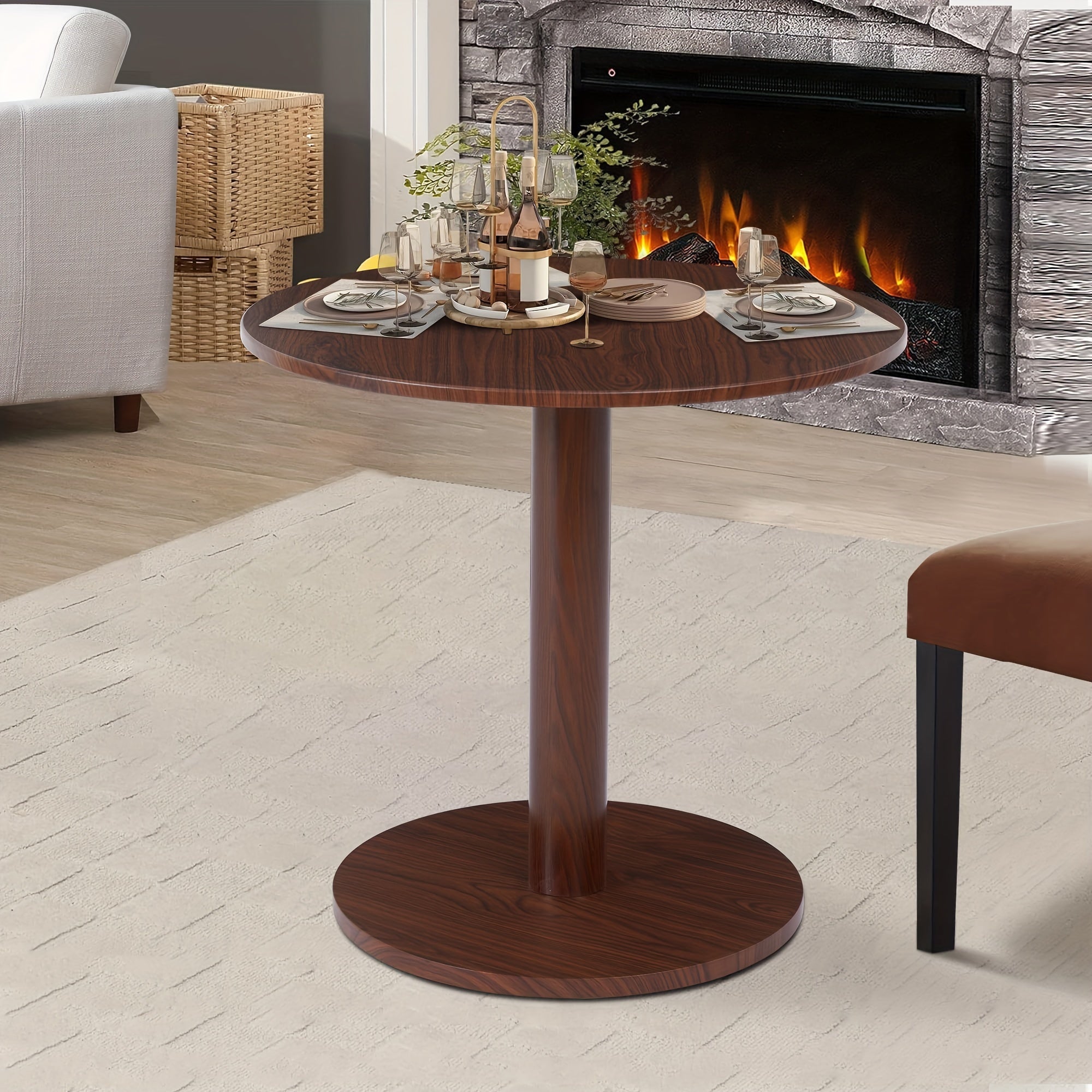 ORRD Round Dining Table, Small Dining Table for 2-4 31.5in, Modern Farmhouse Coffee Table, Small Dinner Table Breakfast Table Tulip Table, Wood Kitchen Table for Small Space\u002FLittle Nook, Easy-to-assemble