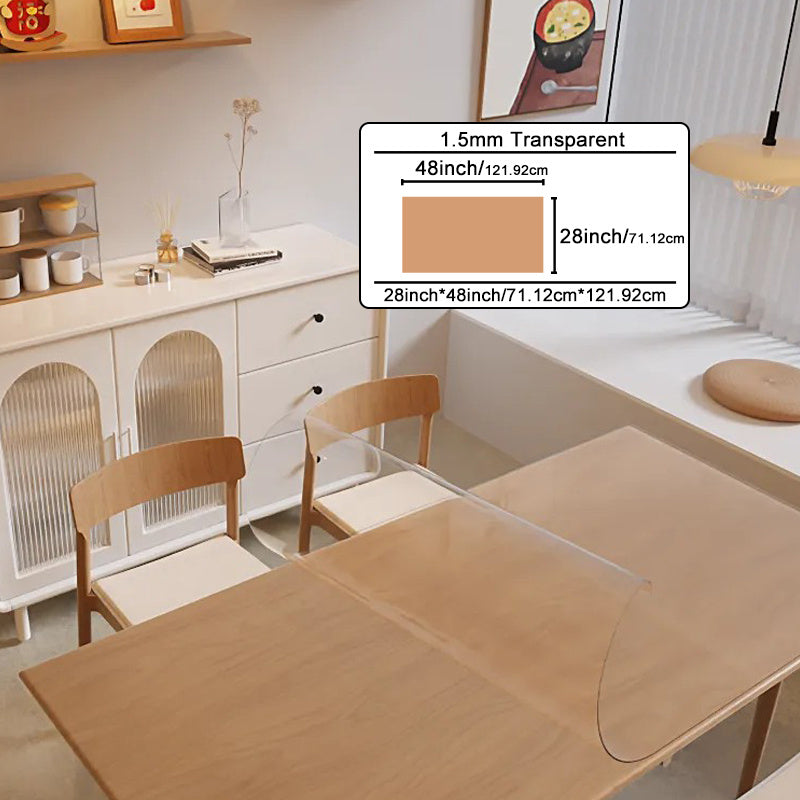 Newly Upgraded Heavy-Duty PVC Table Mat Compatible for Hot Pots & - Thick Heat-Resistant Easy-Clean Table Protector Suitable for Dining Tables, Kitchen Countertops, Office Desks (Multiple Sizes, Square, Plain Color)