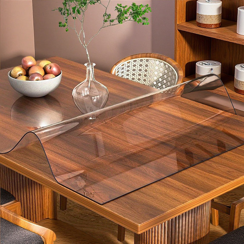 Clear Table Cover Protector, 1.5Mm Thickened Plastic Insulating Pad Rectangular, Non-Slip 1.5Mm PVC Desk Surface Mat Tablecloth, Easy Clean for Furniture Dresser Dining Room Kitchen High Quality Scratch-Resistant Large Size Table