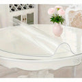 1pc Round Table Cover Protector, 2mm Clear Table Cover, PVC Table Pads,, Heat-, Pet Scratching Protection, Precise Size, Desk Protector Mat for Restaurant, Living Room, Office, Kitchen