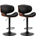Two Piece for bar Stool Set with Adjustable Height, Featuring PU Leather Seat Cushion, Ergonomic Backrest, And Footrest, Plus Non-Slip Rubber Base Perfect for Bars And Home Kitchen Islands.