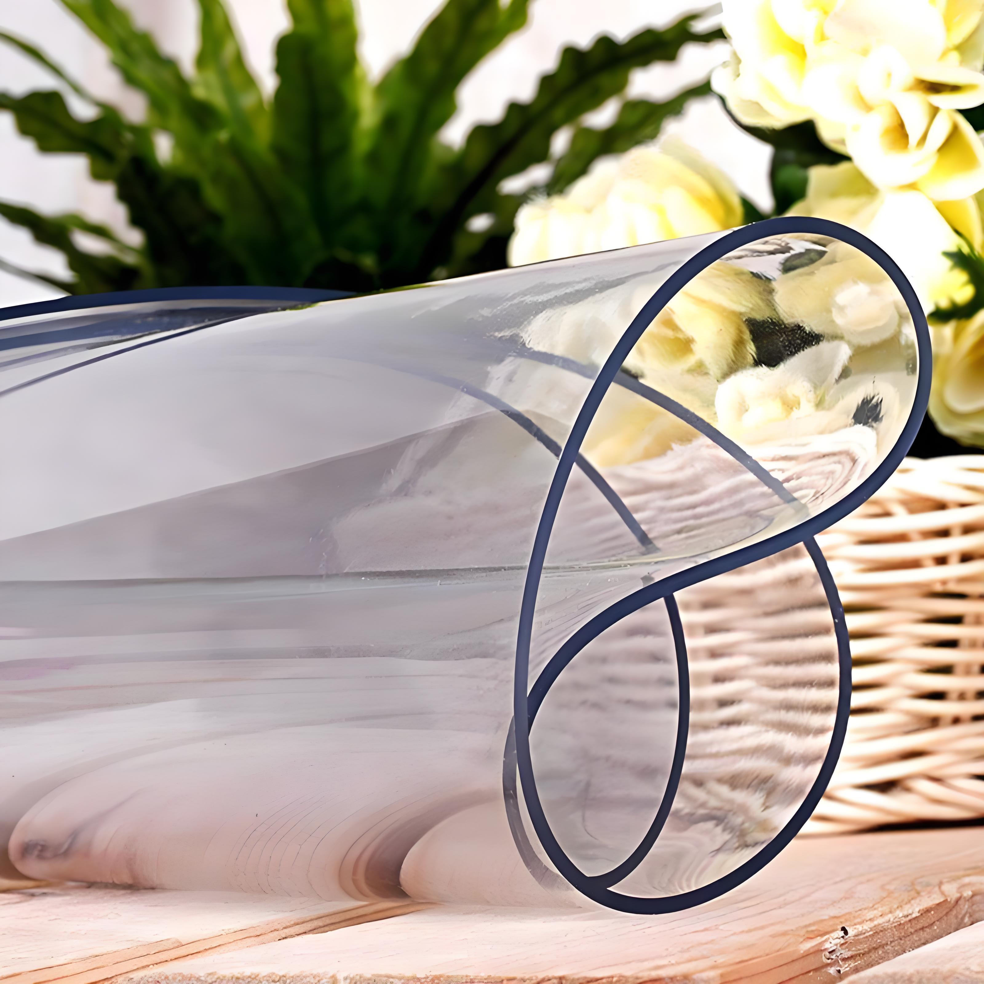 Clear Table Cover Protector, 1.5Mm Thickened Plastic Insulating Pad Rectangular, Non-Slip 1.5Mm PVC Desk Surface Mat Tablecloth, Easy Clean for Furniture Dresser Dining Room Kitchen High Quality Scratch-Resistant Large Size Table
