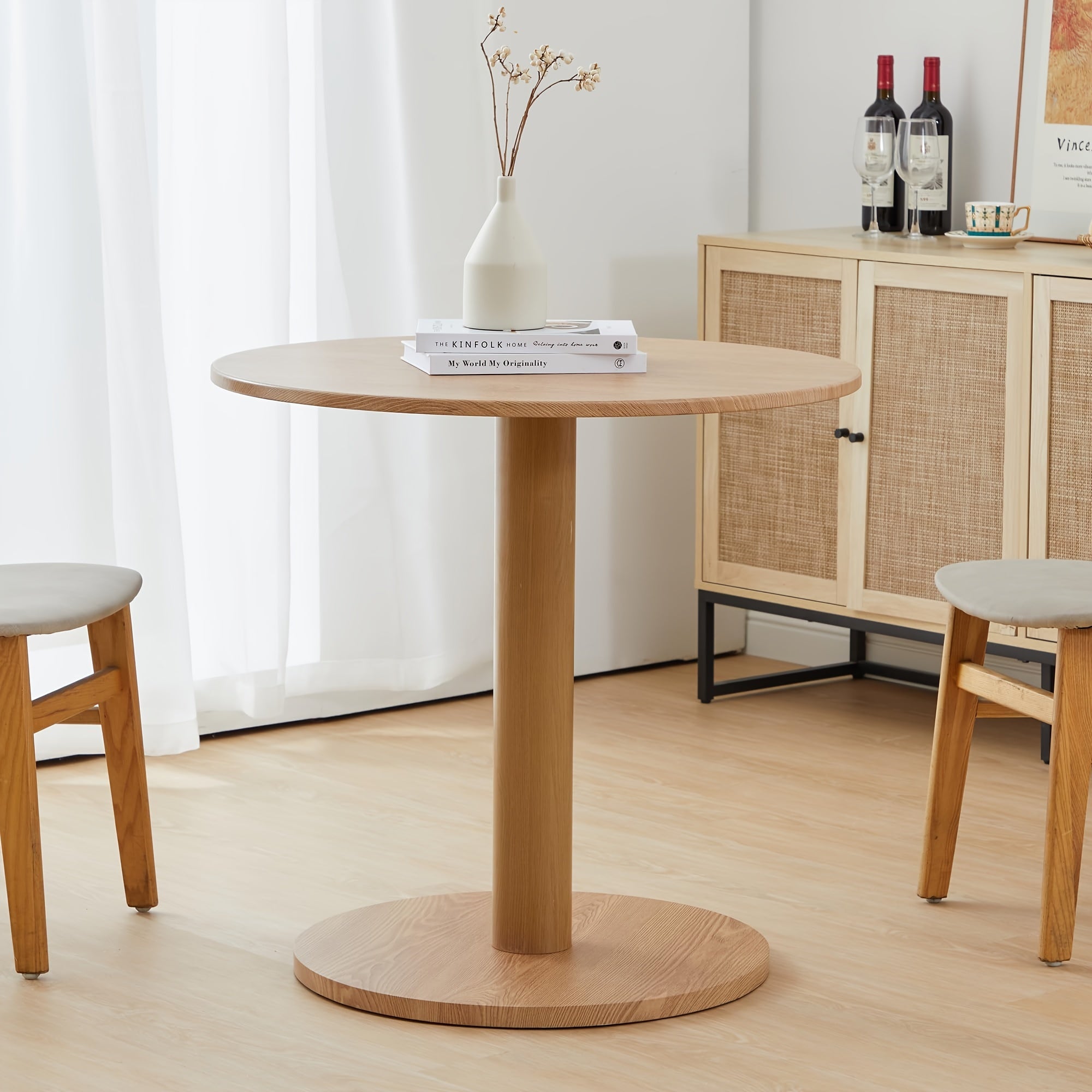 ORRD Round Dining Table, Small Dining Table for 2-4 31.5in, Modern Farmhouse Coffee Table, Small Dinner Table Breakfast Table Tulip Table, Wood Kitchen Table for Small Space\u002FLittle Nook, Easy-to-assemble