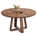 New Upgraded Dining Room Table Round Dining Table with Four Square Pillars, P2\u002F PB Model, Dual-Sided Melamine Surface, 30mm Faux Thickness Design, Pack of 1