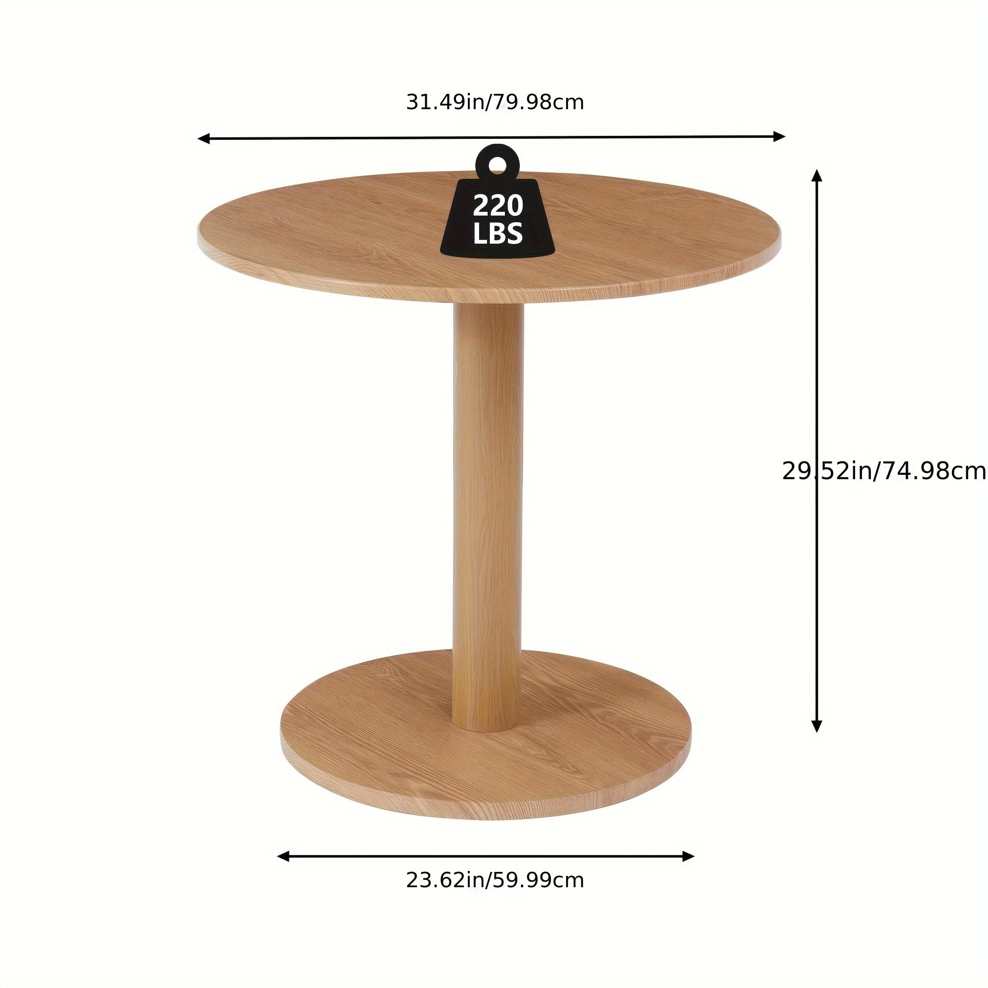ORRD Round Dining Table, Small Dining Table for 2-4 31.5in, Modern Farmhouse Coffee Table, Small Dinner Table Breakfast Table Tulip Table, Wood Kitchen Table for Small Space\u002FLittle Nook, Easy-to-assemble