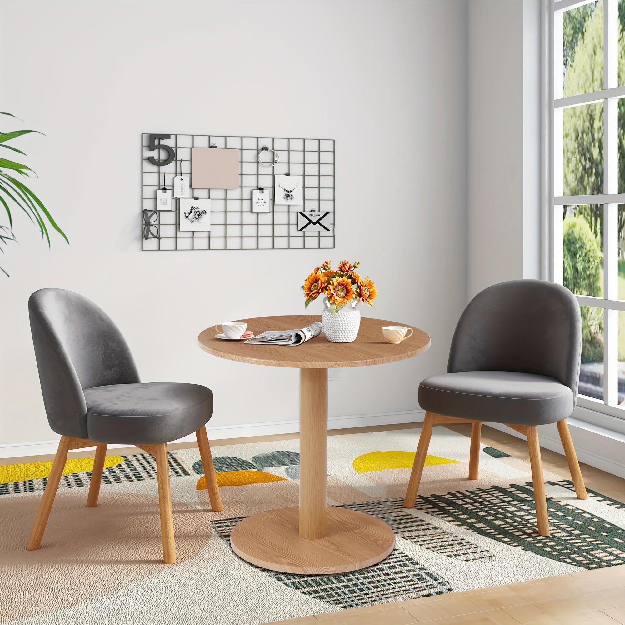 ORRD Round Dining Table, Small Dining Table for 2-4 31.5in, Modern Farmhouse Coffee Table, Small Dinner Table Breakfast Table Tulip Table, Wood Kitchen Table for Small Space\u002FLittle Nook, Easy-to-assemble