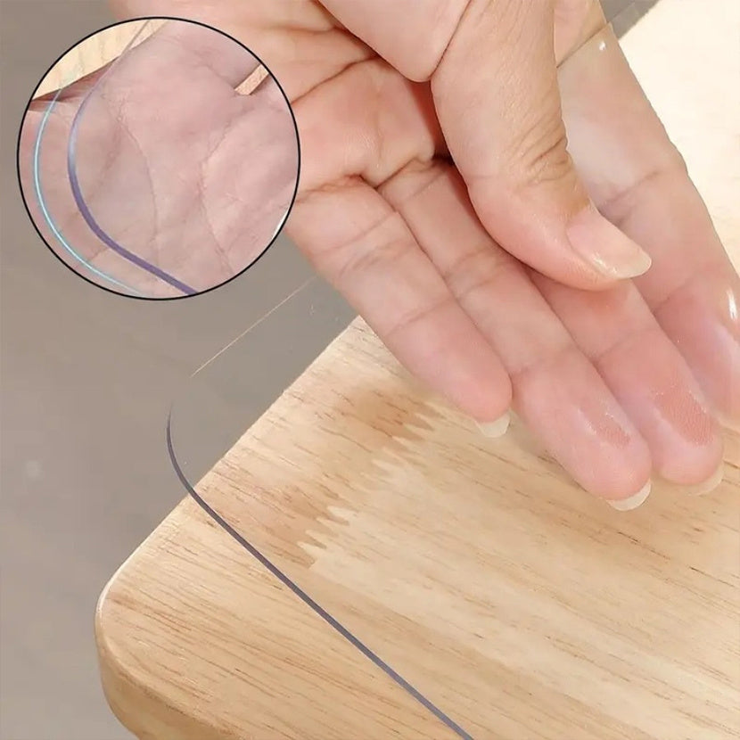 Newly Upgraded Heavy-Duty PVC Table Mat Compatible for Hot Pots & - Thick Heat-Resistant Easy-Clean Table Protector Suitable for Dining Tables, Kitchen Countertops, Office Desks (Multiple Sizes, Square, Plain Color)