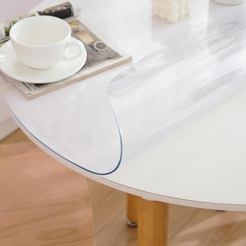 46 Inch Transparent Round Table Protection Pad, 2.0Mm Thick Desktop Protection Pad, And PVC, Suitable for Circular Desktop, Office Desk, Dining Table