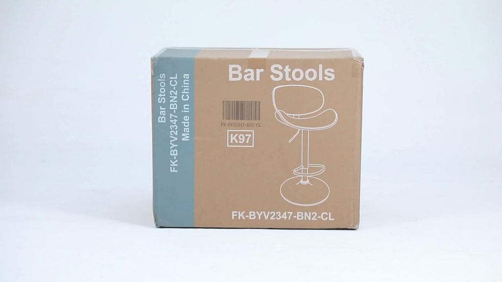 Two Piece for bar Stool Set with Adjustable Height, Featuring PU Leather Seat Cushion, Ergonomic Backrest, And Footrest, Plus Non-Slip Rubber Base Perfect for Bars And Home Kitchen Islands.